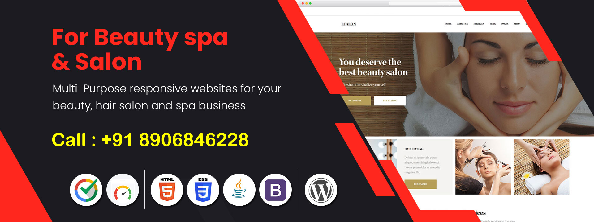 beauty parlour website designing company in munsirhat