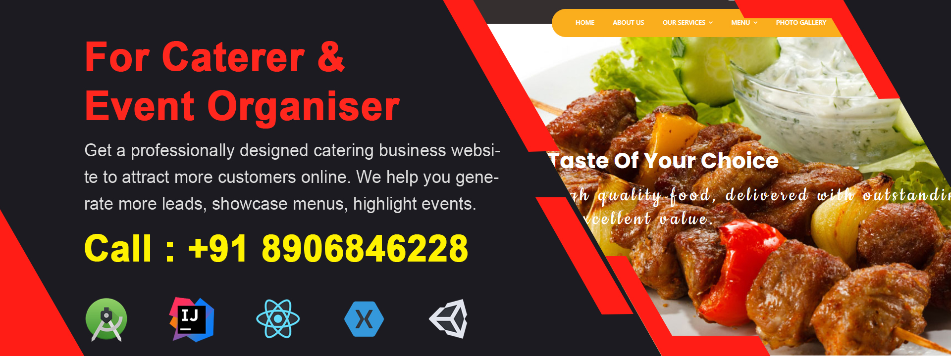 catering website design near me madurai
