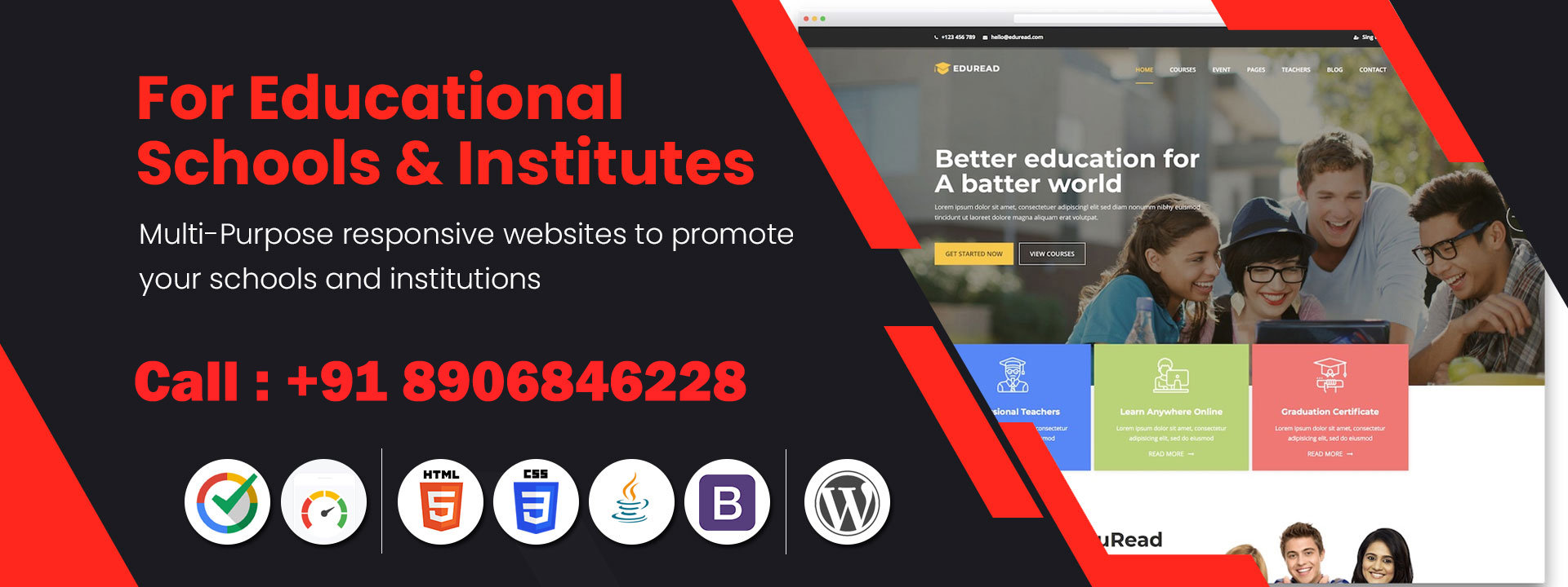 best school website design in preet vihar
