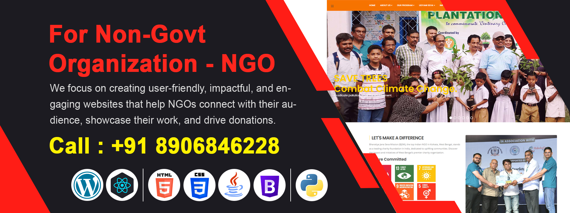 ngo website design company in newtown kolkata