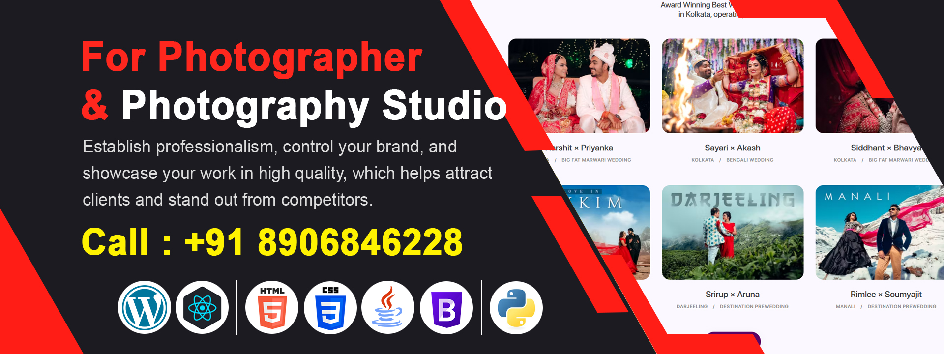 best photographer website design company in patna