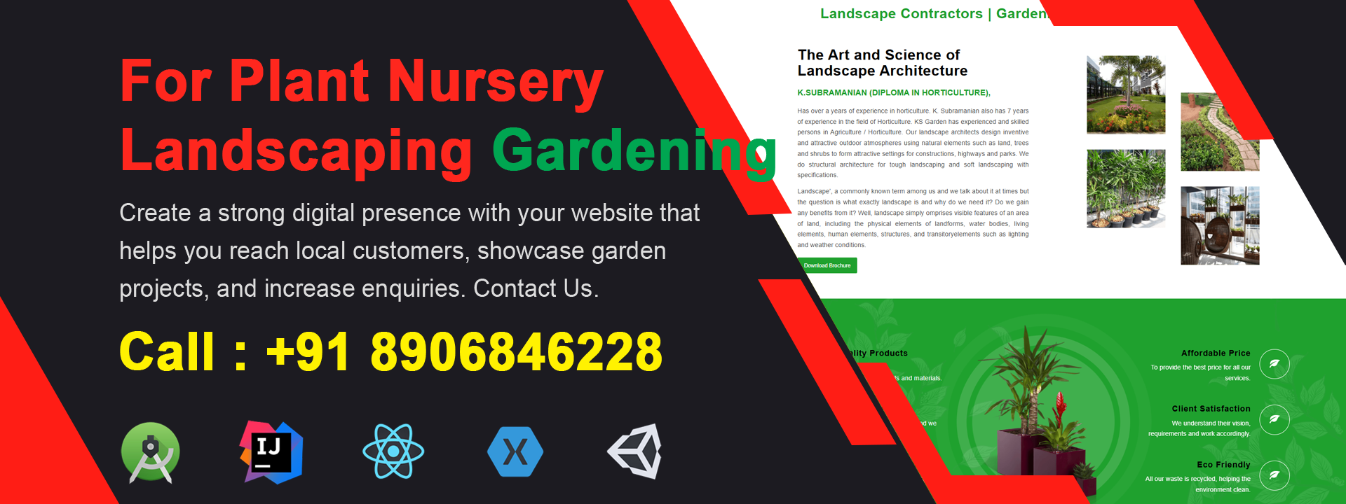 website design for landscaping services