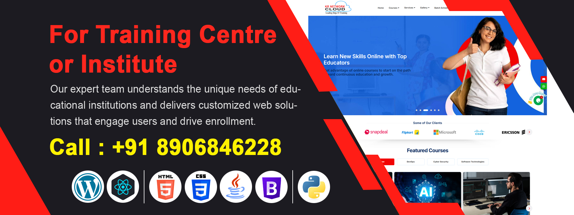 best training centre website design company in chennai