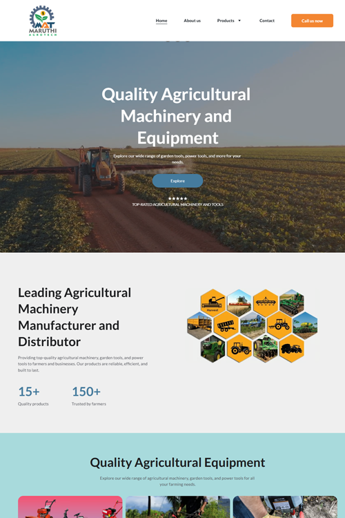 farm machinery website design prayagraj
