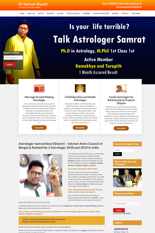 astrologer website designing in kakdihi