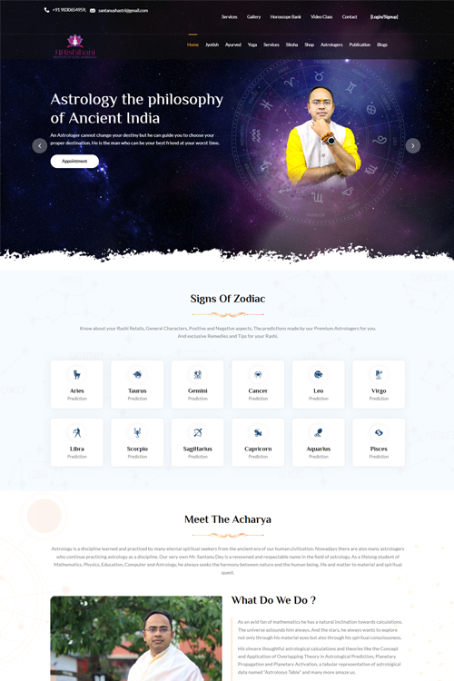 astrologer website designing in kakdihi