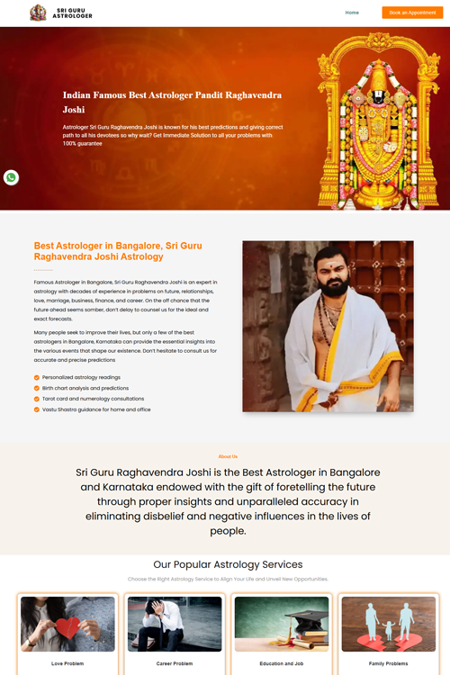 astrologer website designing in ghola
