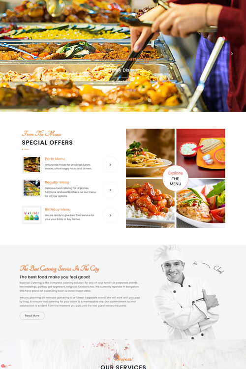 best catering website design company madurai