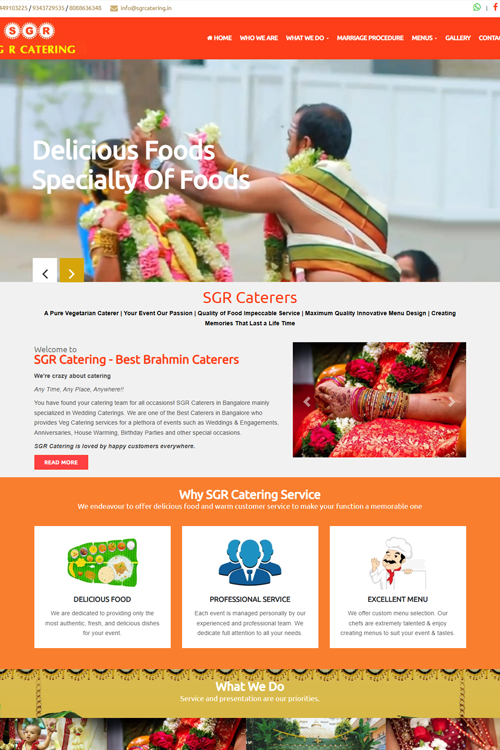 best catering website design company madurai