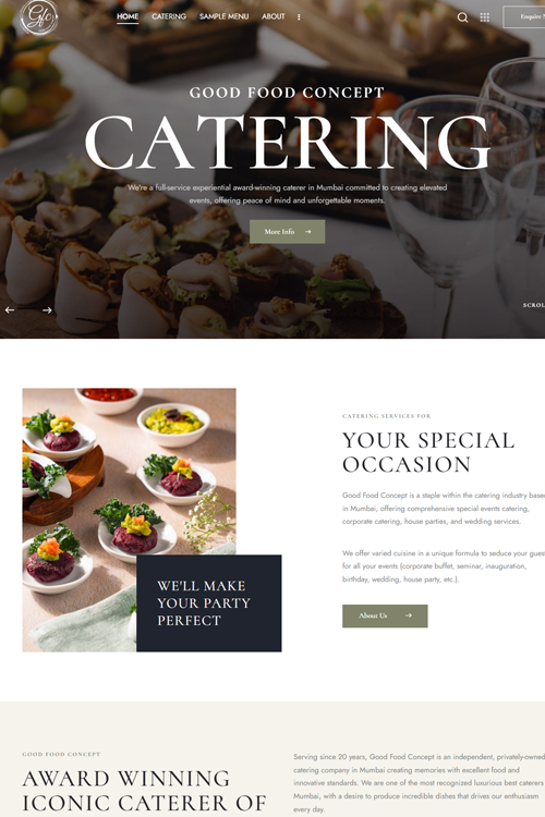 best catering website design company madurai