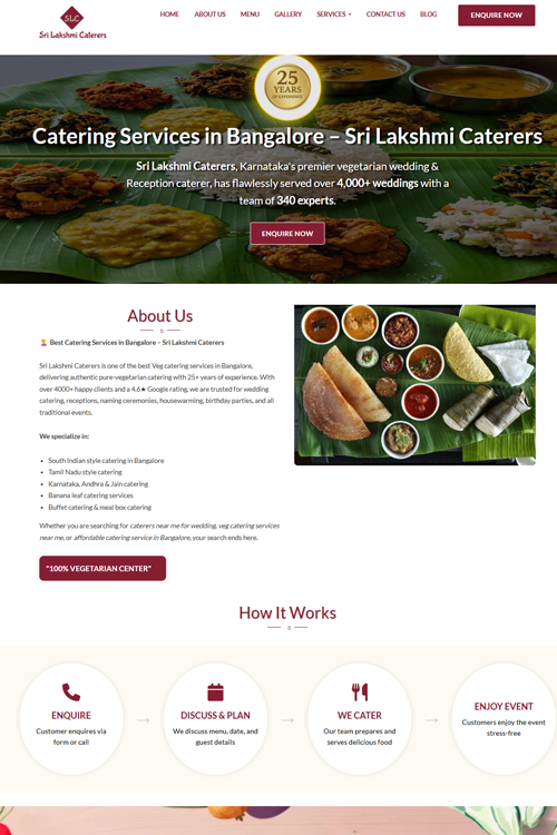 best catering website design company madurai