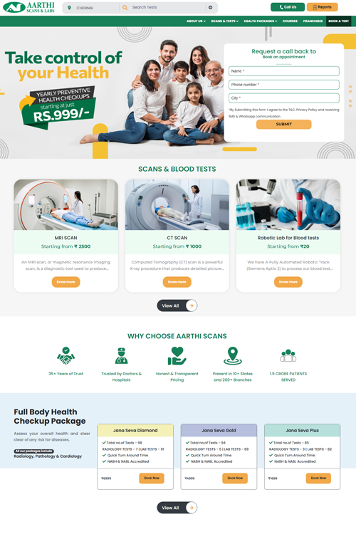 best diagnostic center website design in thane