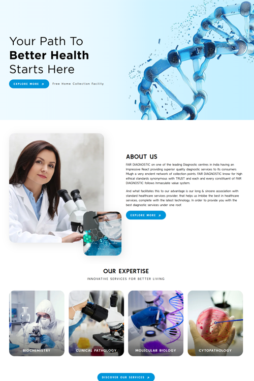 best diagnostic center website design in thane