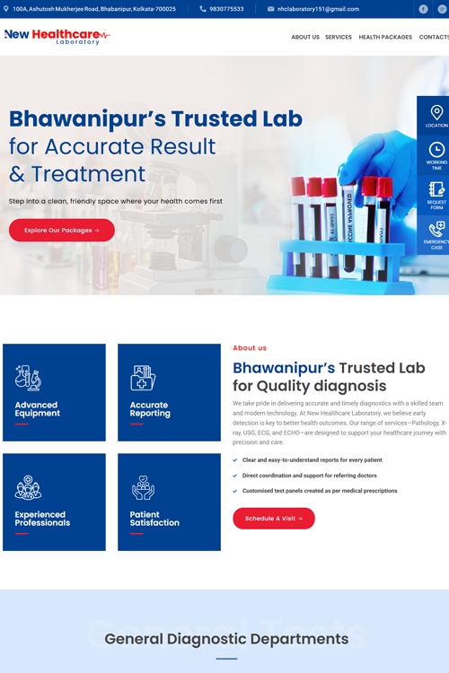 best diagnostic center website design in thane