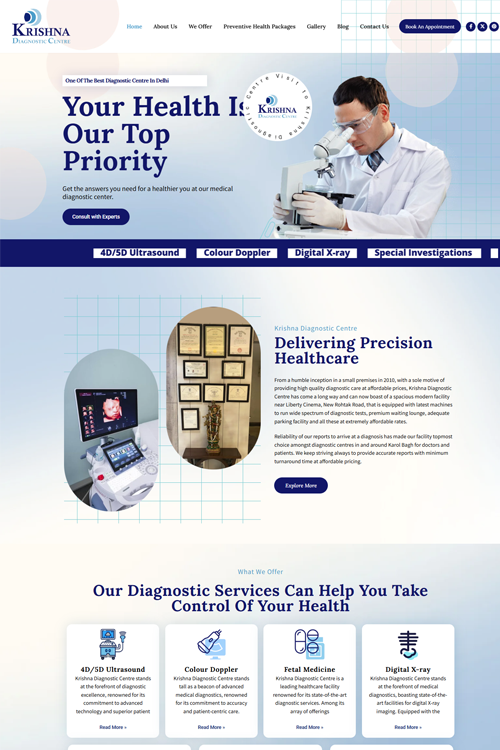 best diagnostic center website design in thane