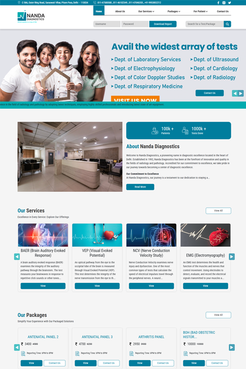 best diagnostic center website design in thane