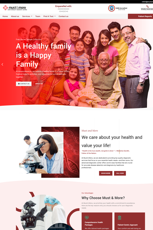 best diagnostic center website design in thane
