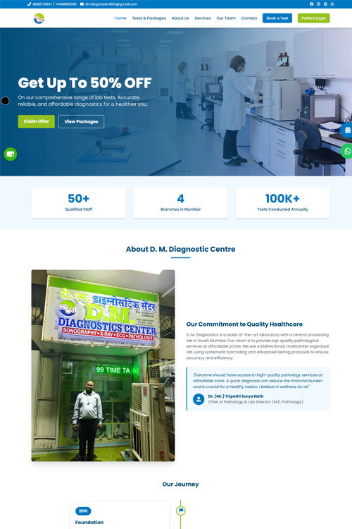 best diagnostic center website design in thane