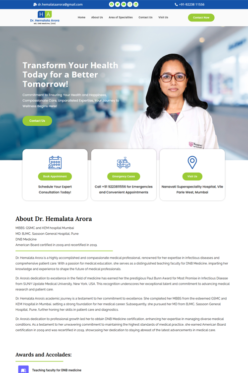 best doctor website design in faridabad