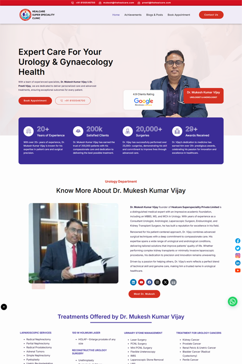 best doctor website design in faridabad