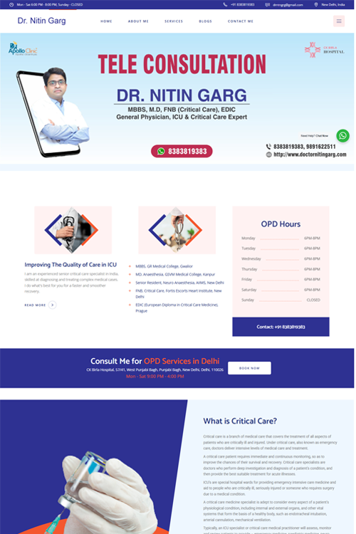 best doctor website design in faridabad