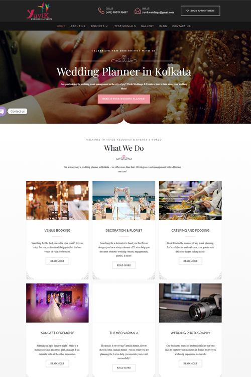 best event organizer website design in jabalpur