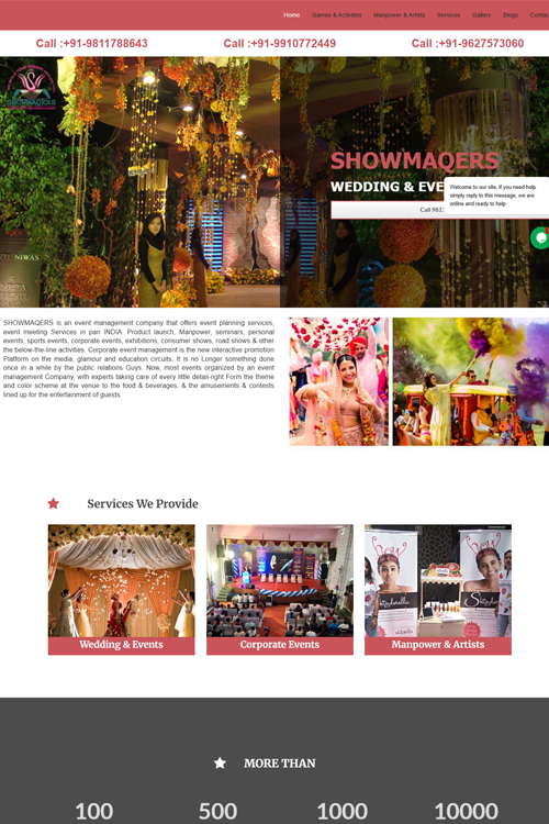 best event organizer website design in jabalpur