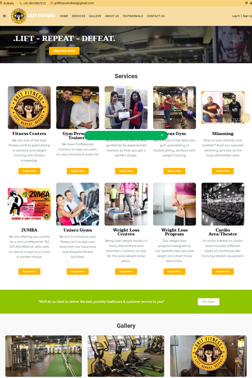 best gym website design in dhanbad