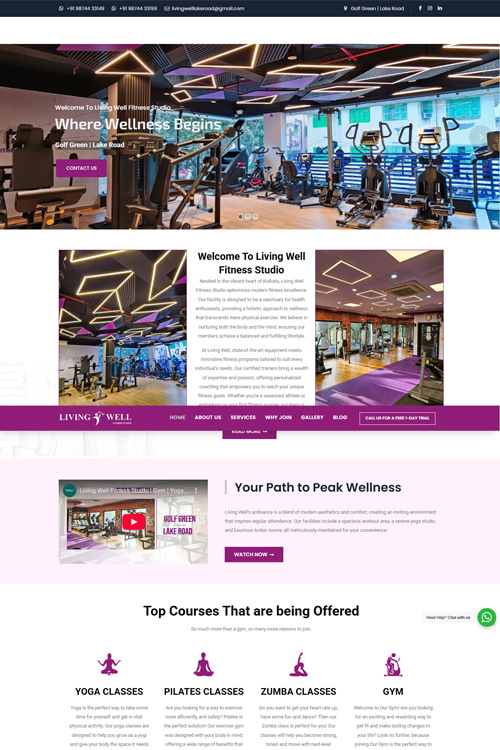best gym website design in dhanbad