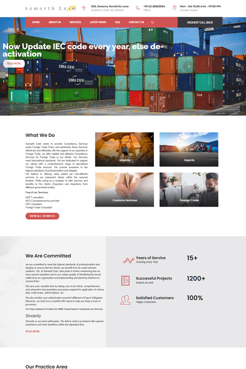 best import export website design in jalpaiguri