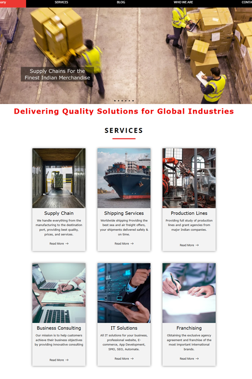 best import export website design in jalpaiguri