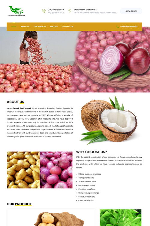 best import export website design in jalpaiguri
