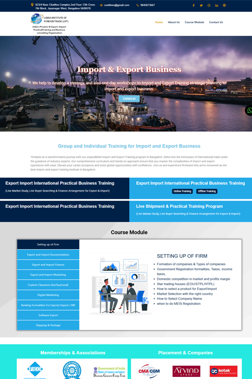 best import export website design in jalpaiguri