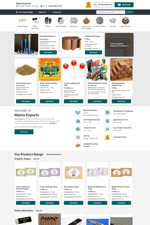 best import export website design in jalpaiguri