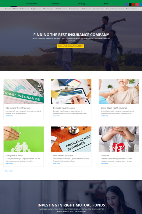 best insurance website designing company baruipur