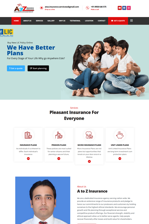 best insurance website designing company baruipur