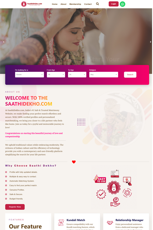 matrimonial website designers in kakinada