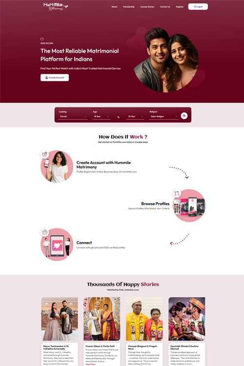 matrimonial website designers in kakinada