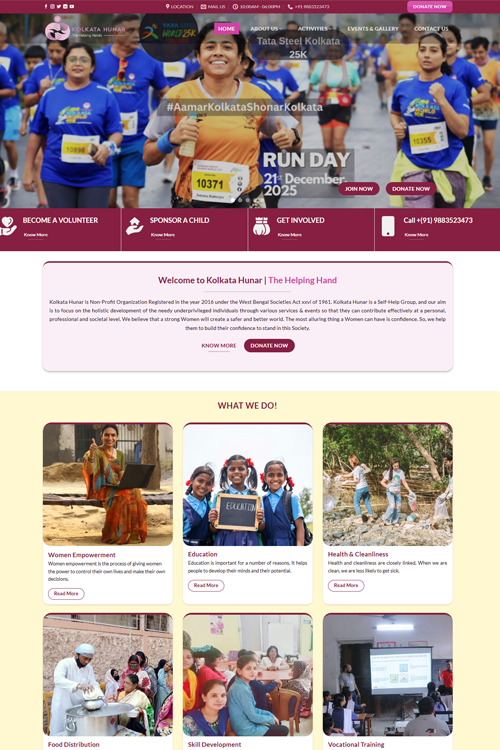 low cost ngo web design in kolkata
