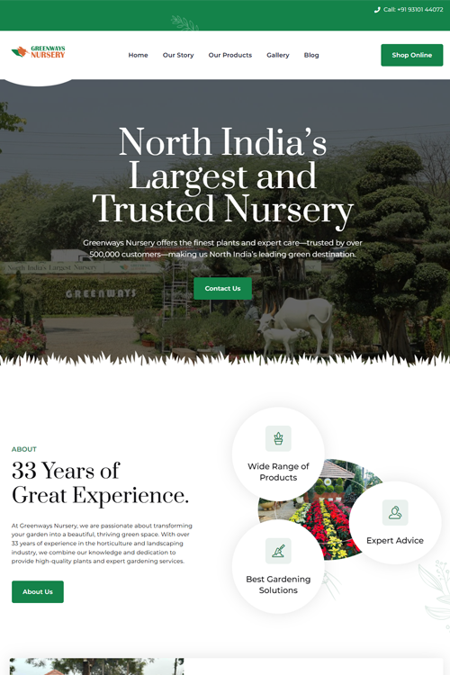 garden maintenance website designing