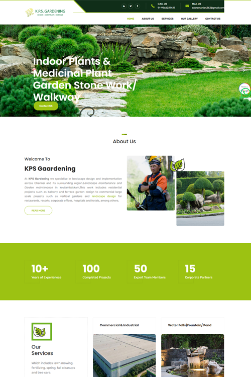 garden maintenance website designing