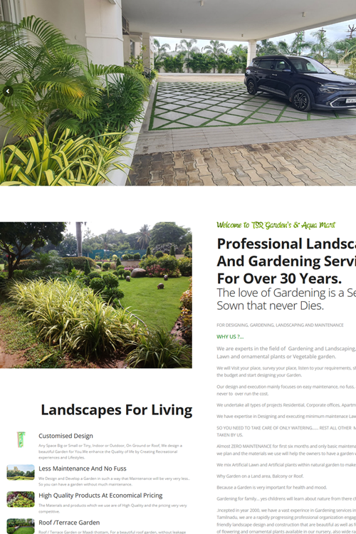 garden maintenance website designing