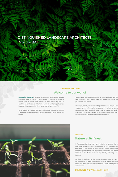 garden maintenance website designing