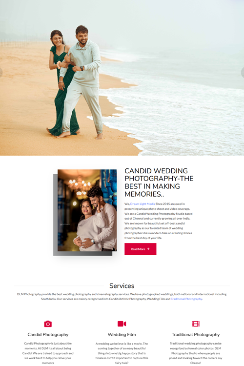 best photographer website design in patna