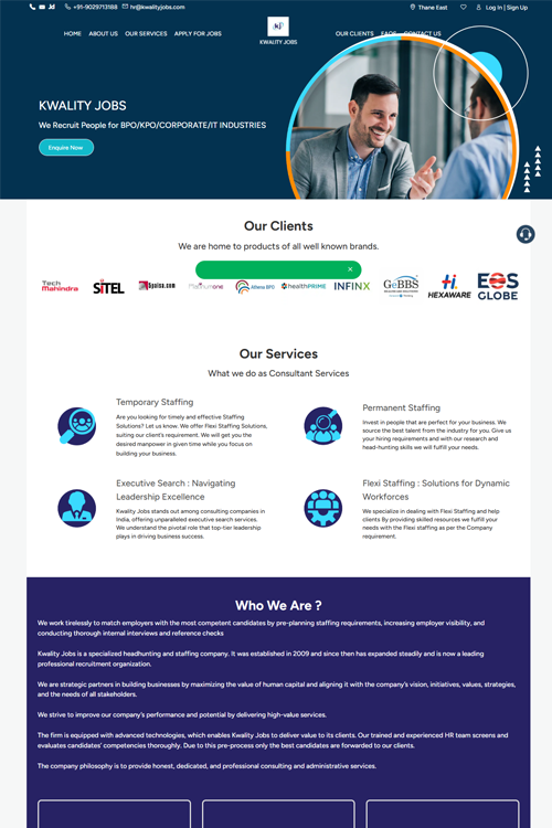 best placement agency website design in bangalore