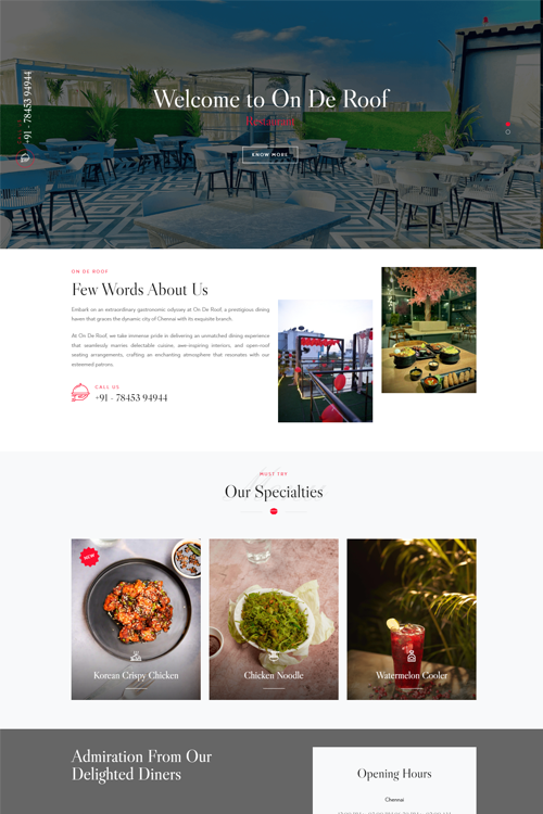 best restaurant website design in vadodara