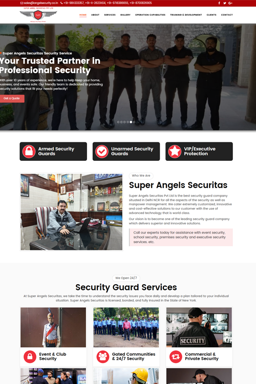 best security agency website design in cooch behar