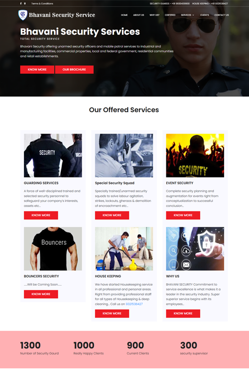 best security agency website design in cooch behar