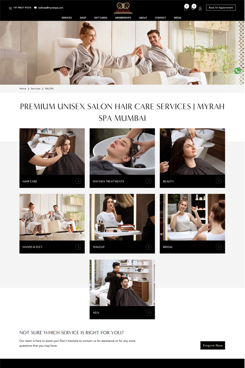 internet website designers for salons in munsirhat