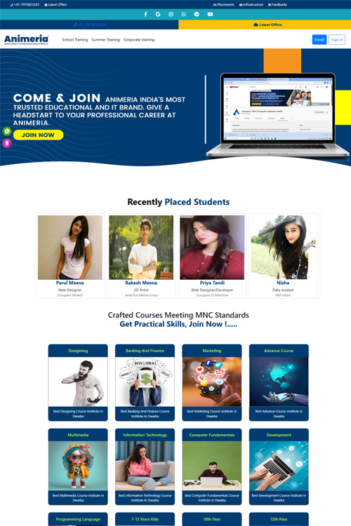 best training centre website design in chennai